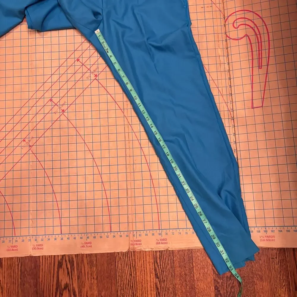 IJP Design Ian Poulter Golf Trousers Teal‎ Vibrant Blue Mens 34 *FLAW